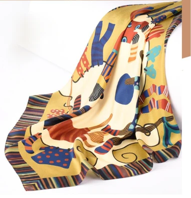 Skräddarsytt digitaltryck 100 % sidenscarf