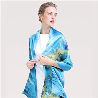 Dubbel lager sidenhalsduk för dam