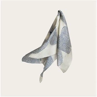 Hand Roll Digital Print Silk Twill Scarf