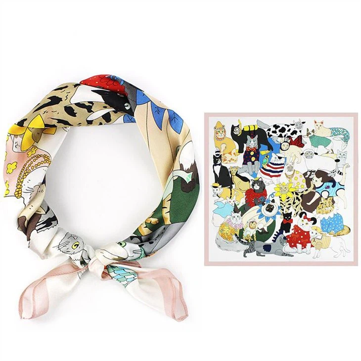 Luxury Printed Silk Handkerchief manufacturer